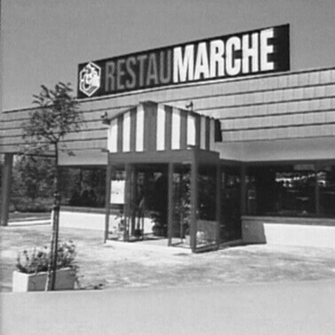 Enseigne Restaumarché en 1982